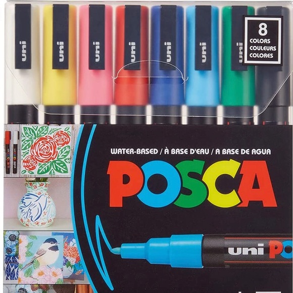 Uni Posca Paint Markers 2- 8 packs. New in box - Picture 1 of 1